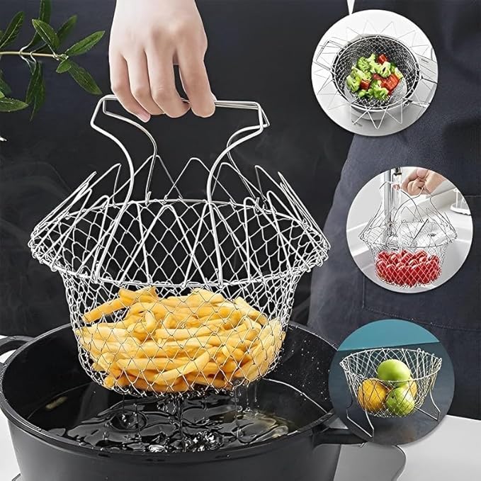 Multifunctional Fry Basket – No Oil Splash, No Broken Food