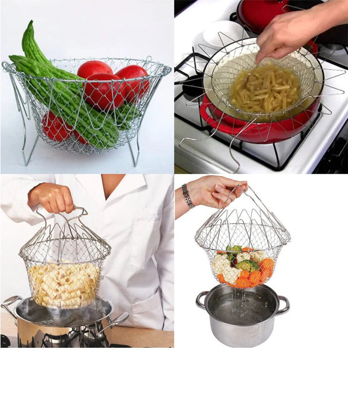 Multifunctional Fry Basket – No Oil Splash, No Broken Food