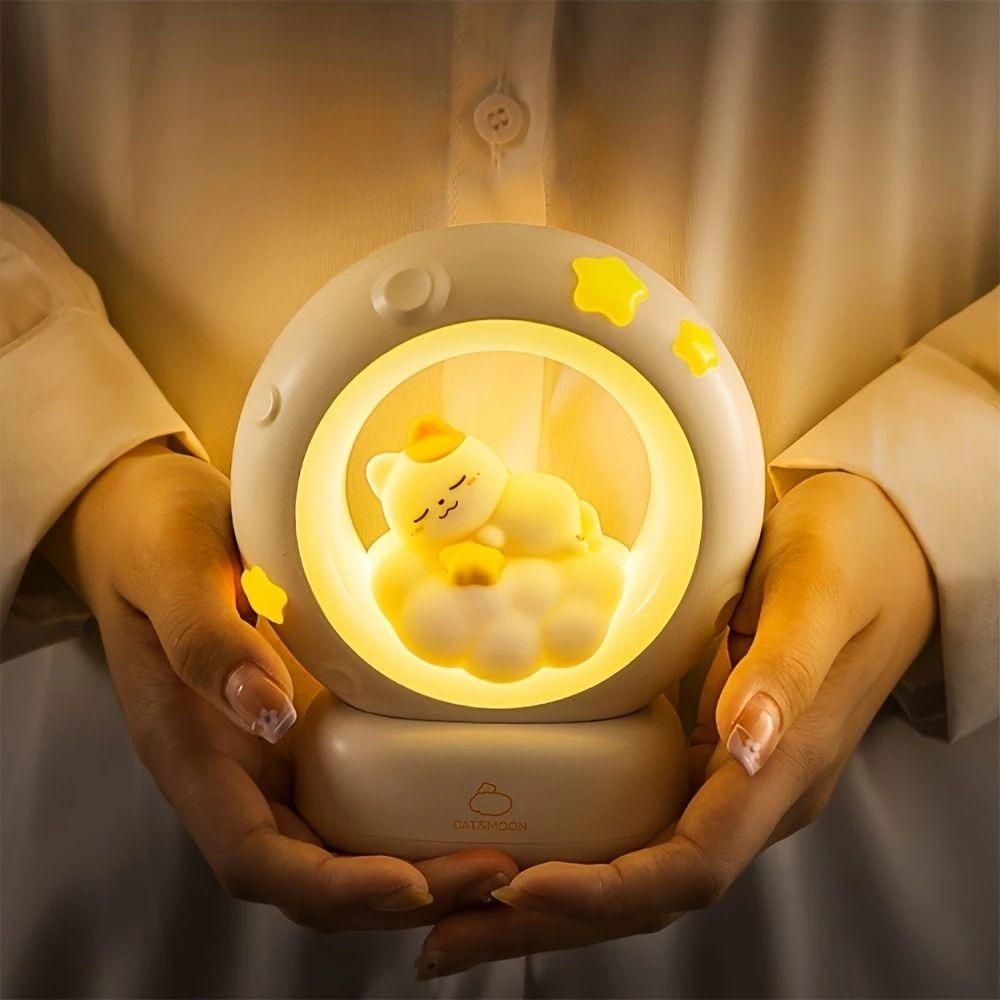 Moon LED Night Lamp with 3 Brightness Modes & Touch Contro