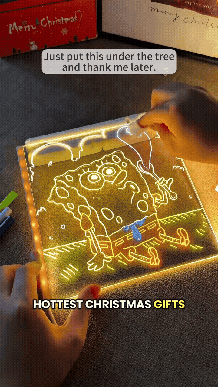 3D LED Light Glass Acrylic Writing pad