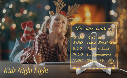 3D LED Light Glass Acrylic Writing pad